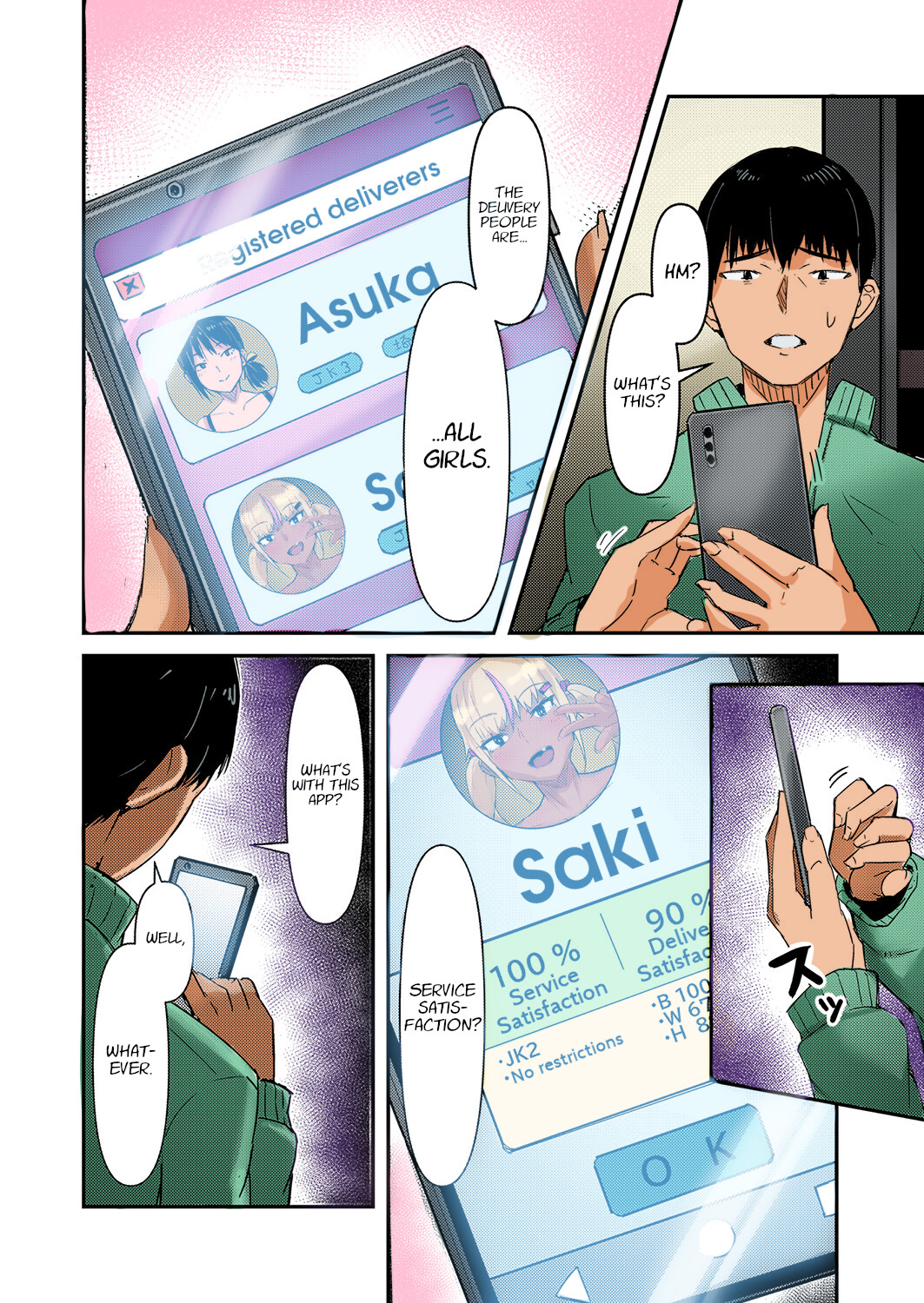 Hentai Manga Comic-A Home Delivery App with High School Girls and Hidden Services (Color)-Read-3